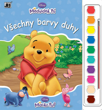 Medvídek Pú Všechny barvy duhy omalovánka s vodovkami