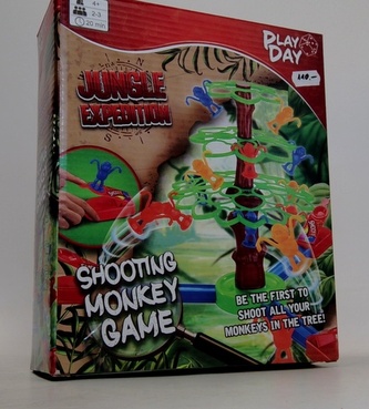 Jungle Expedition hra střílecí opice v krabičce