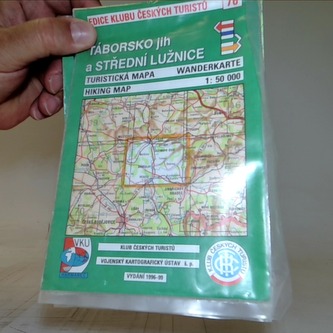 Táborsko jih, střední Lužnice /KČT 76 1:50T Turistická mapa